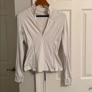 White lululemon running jacket